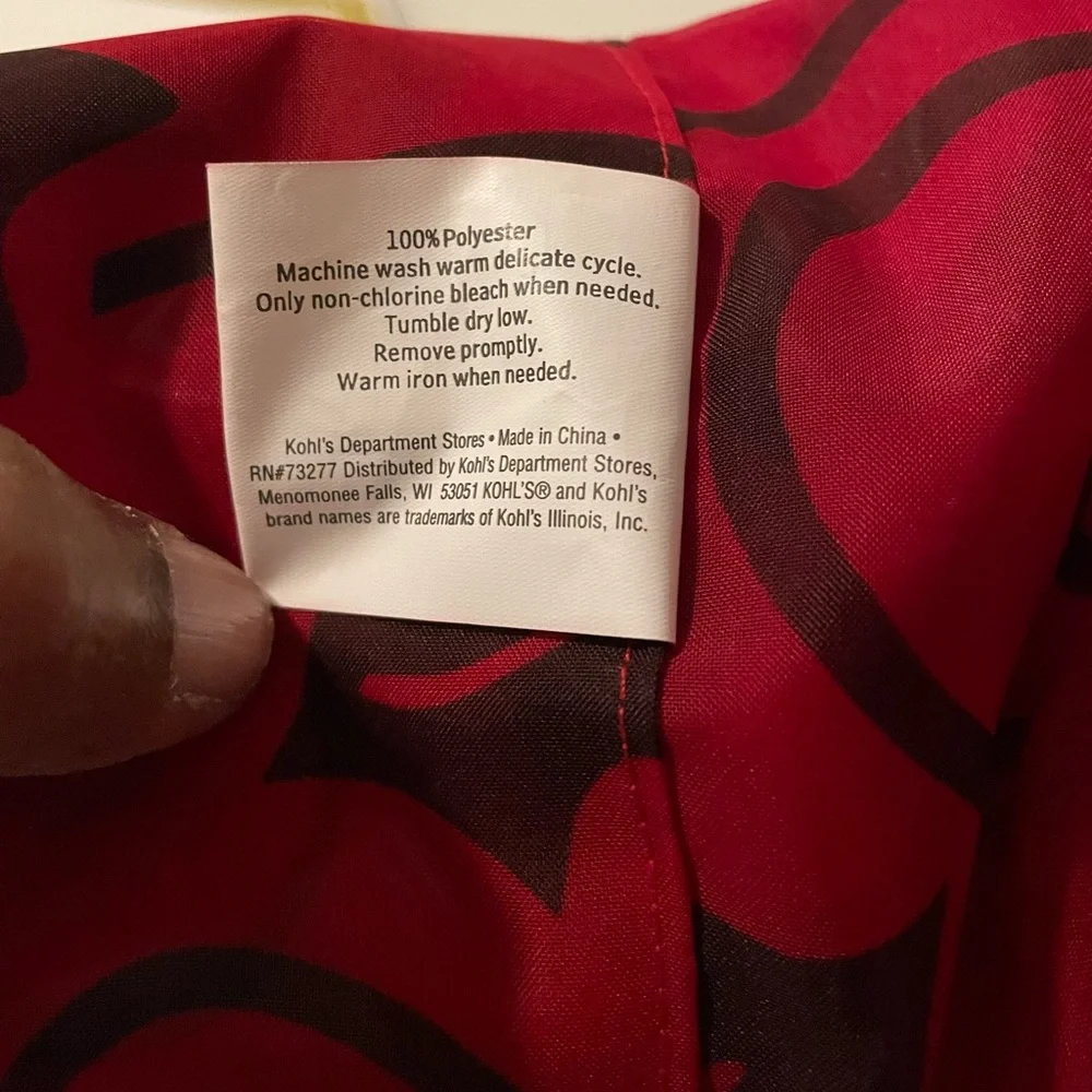 Happy Holidays Red & Black Shower Curtain & 12 Red Shower Curtain Rings